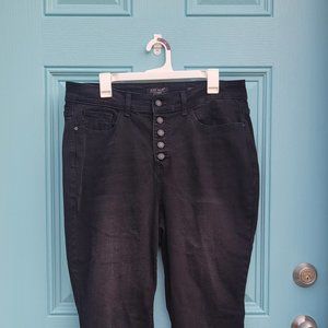 Judy Blue Black Button Fly Skinny Fit Jeans